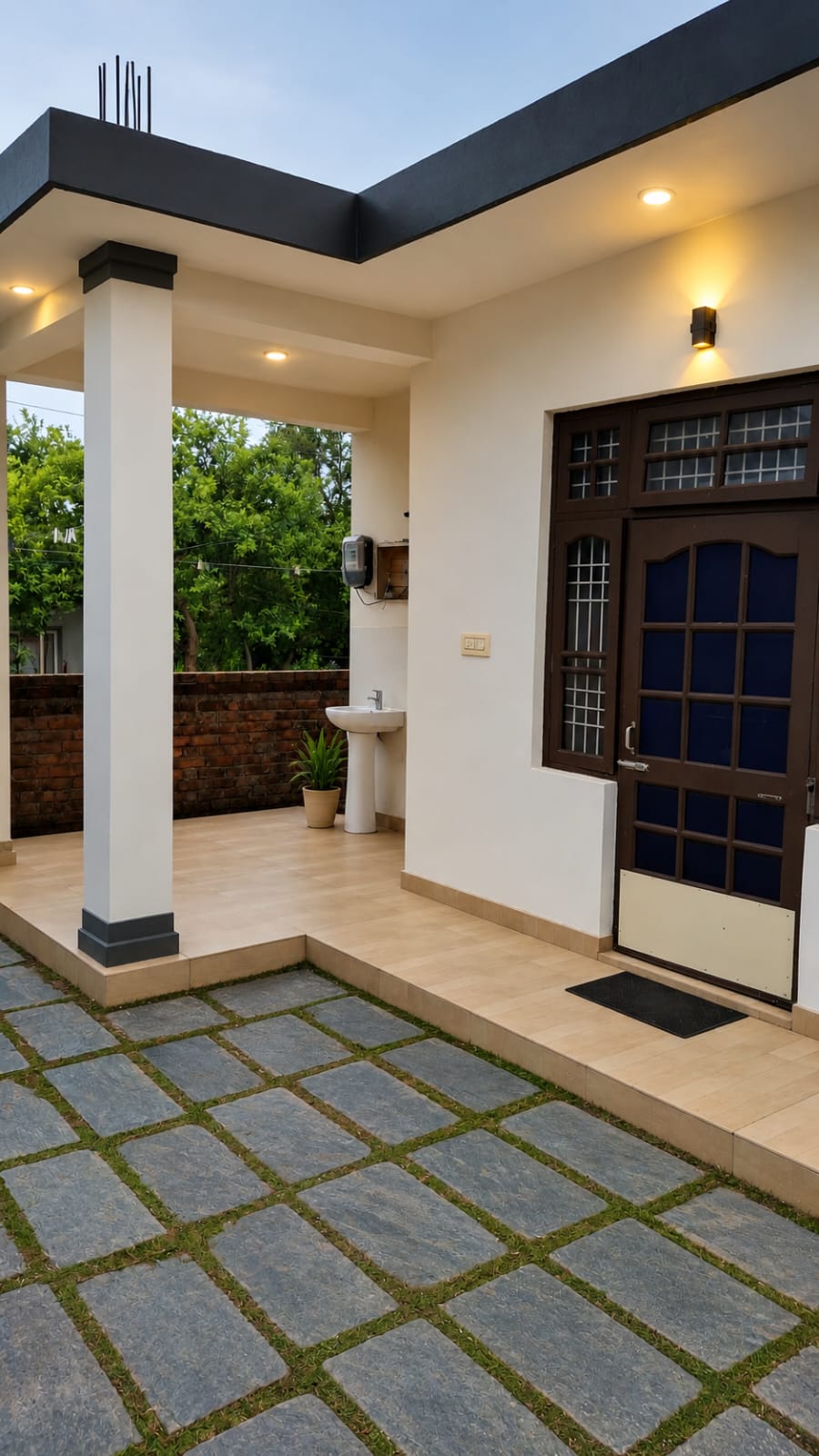 Krishna Cottage front porch and entrance